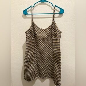 Wild Fable Yellow and Black Plaid Mini Dress Women’s Size XXL